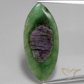 8.77ct Natural Multicolorido Ruby em Fuchsite, Marquesa, Translúcido