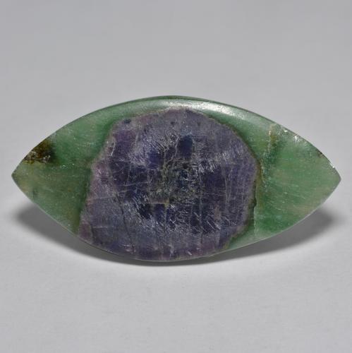 Ruby em Fuchsite Multicolorido Natural 14.95ct, Marquesa, Translúcido