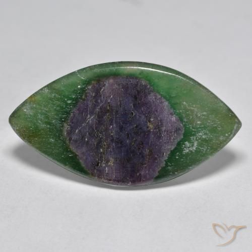 12.02ct Natural Multicolorido Ruby em Fuchsite, Marquesa, Translúcido