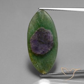7.98ct Natural Multicolorido Ruby em Fuchsite, Marquesa, Translúcido