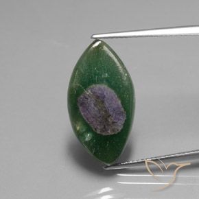 10.31ct Natural Multicolorido Ruby em Fuchsite, Marquesa, Translúcido