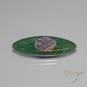 Ruby em Fuchsite Multicolorido Natural 10.40ct, Marquesa, Translúcido