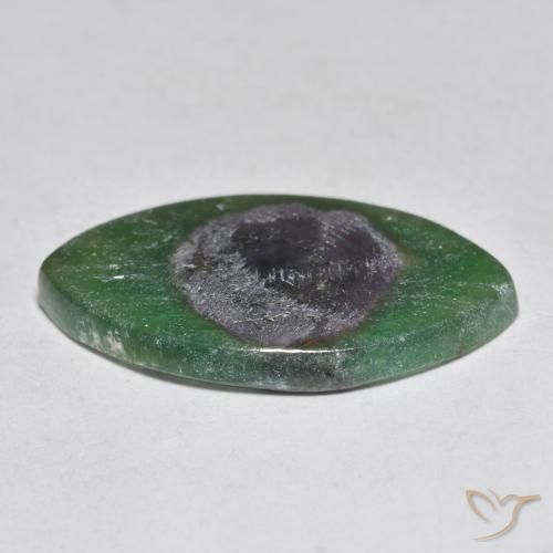 Ruby em Fuchsite Multicolorido Natural 8.48ct, Marquesa, Translúcido