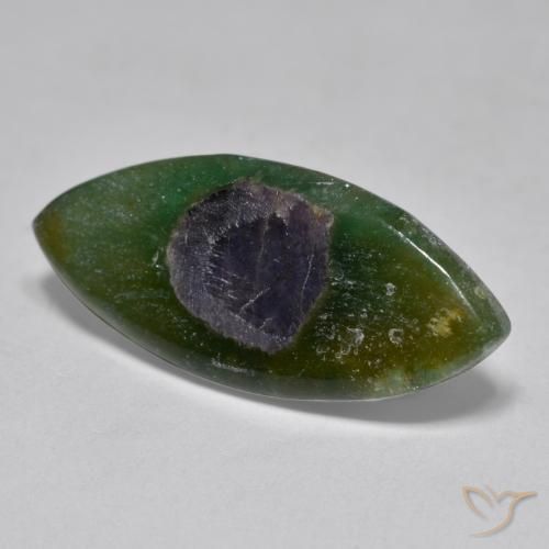 Ruby em Fuchsite Multicolorido Natural 7.33ct, Marquesa, Translúcido