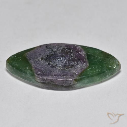 Ruby em Fuchsite Multicolorido Natural 7.88ct, Marquesa, Translúcido