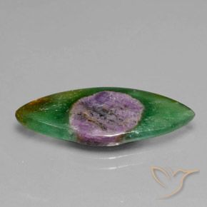 Ruby em Fuchsite Multicolorido Natural 7.82ct, Marquesa, Translúcido