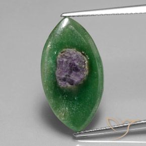 7.08ct Natural Multicolorido Ruby em Fuchsite, Marquesa, Translúcido