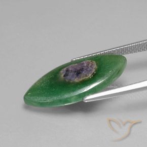 Ruby em Fuchsite Multicolorido Natural 7.08ct, Marquesa, Translúcido