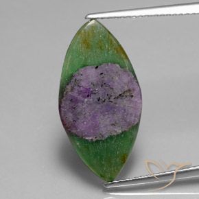 5.03ct Natural Multicolorido Ruby em Fuchsite, Marquesa, Translúcido