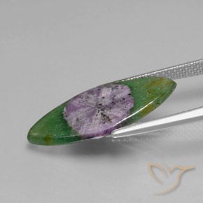 Ruby em Fuchsite Multicolorido Natural 5.03ct, Marquesa, Translúcido