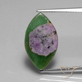 6.69ct Natural Multicolorido Ruby em Fuchsite, Marquesa, Translúcido