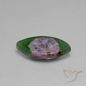 Ruby em Fuchsite Multicolorido Natural 6.69ct, Marquesa, Translúcido