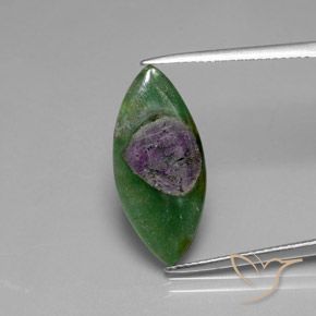 5.08ct Natural Multicolorido Ruby em Fuchsite, Marquesa, Translúcido