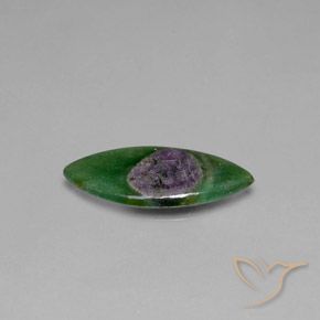 Ruby em Fuchsite Multicolorido Natural 5.08ct, Marquesa, Translúcido