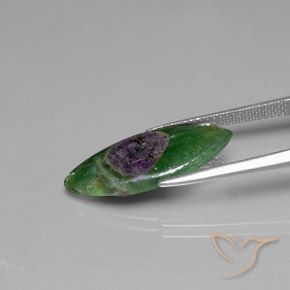 Ruby em Fuchsite Multicolorido Natural 5.08ct, Marquesa, Translúcido