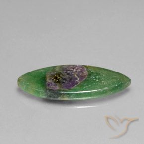 Ruby em Fuchsite Multicolorido Natural 5.75ct, Marquesa, Translúcido