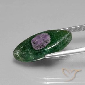 Ruby em Fuchsite Multicolorido Natural 10.32ct, Marquesa, Translúcido
