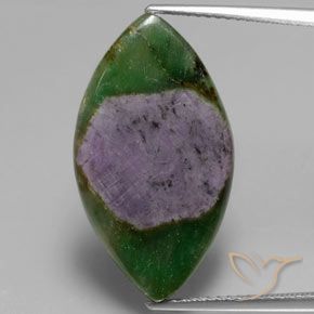 11.36ct Natural Multicolorido Ruby em Fuchsite, Marquesa, Translúcido