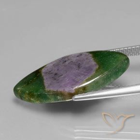 Ruby em Fuchsite Multicolorido Natural 11.36ct, Marquesa, Translúcido