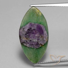 5.06ct Natural Multicolorido Ruby em Fuchsite, Marquesa, Translúcido