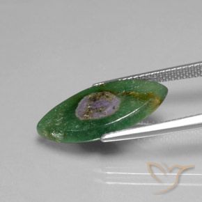 Ruby em Fuchsite Multicolorido Natural 5.08ct, Marquesa, Translúcido