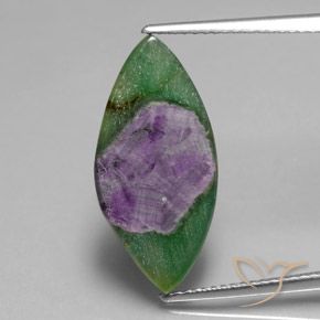 6.28ct Natural Multicolorido Ruby em Fuchsite, Marquesa, Translúcido
