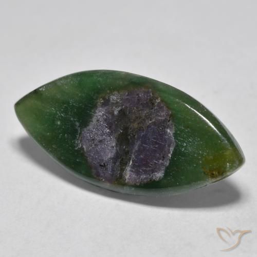 Ruby em Fuchsite Multicolorido Natural 8.39ct, Marquesa, Translúcido