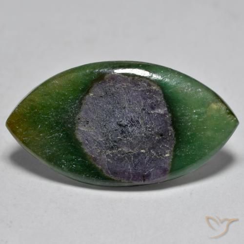 7.95ct Natural Multicolorido Ruby em Fuchsite, Marquesa, Translúcido
