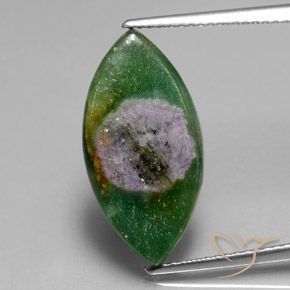 6.51ct Natural Multicolorido Ruby em Fuchsite, Marquesa, Translúcido