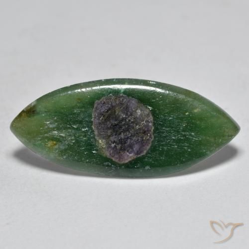 5.84ct Natural Multicolorido Ruby em Fuchsite, Marquesa, Translúcido