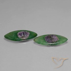 Pedras preciosas de Ruby em Fuchsite Multicolorido natural de 8.67 ct, Marquesa, Translúcido