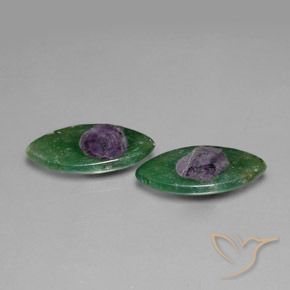 Pedras preciosas de Ruby em Fuchsite Multicolorido natural de 9.77 ct, Marquesa, Translúcido