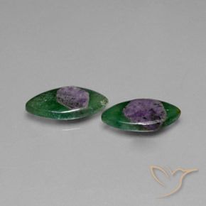 Pedras preciosas de Ruby em Fuchsite Multicolorido natural de 5.76 ct, Marquesa, Translúcido