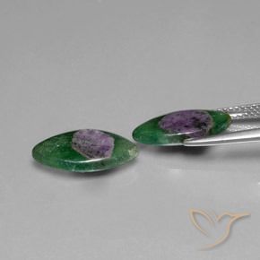 Pedras preciosas de Ruby em Fuchsite Multicolorido natural de 5.76 ct, Marquesa, Translúcido