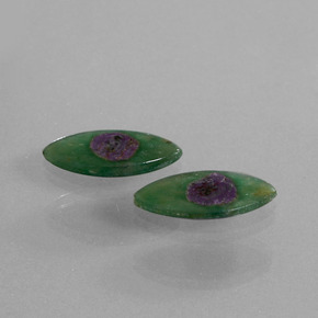 Pedras preciosas de rubi em fuchsita bicolor natural de  ct, marquise, translúcido