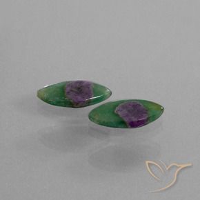 Pedras preciosas de Ruby em Fuchsite Multicolorido natural de 6.45 ct, Marquesa, Translúcido