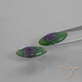 Pedras preciosas de Ruby em Fuchsite Multicolorido natural de 6.45 ct, Marquesa, Translúcido