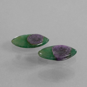 Pedras preciosas de Ruby em Fuchsite Bicolor natural de  ct, Marquesa, Translúcido