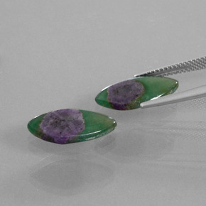 Pedras preciosas de Ruby em Fuchsite Bicolor natural de  ct, Marquesa, Translúcido