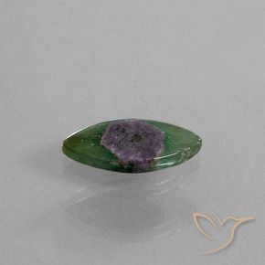 Ruby em Fuchsite Multicolorido Natural 5.78ct, Marquesa, Translúcido