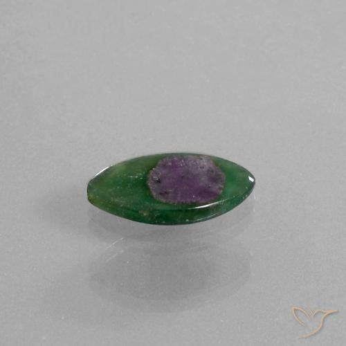 Ruby em Fuchsite Multicolorido Natural 5.03ct, Marquesa, Translúcido