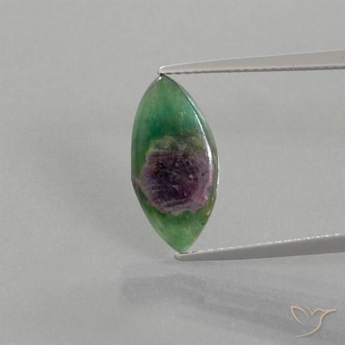 4.16ct Natural Multicolorido Ruby em Fuchsite, Marquesa, Translúcido
