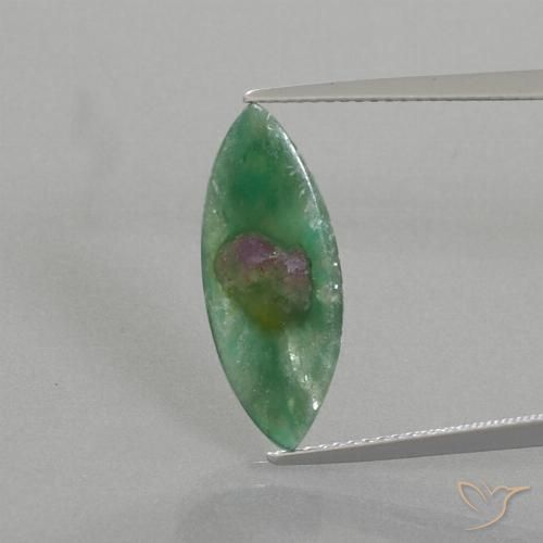 3.31ct Natural Multicolorido Ruby em Fuchsite, Marquesa, Translúcido