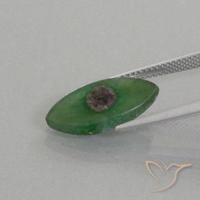 Ruby em Fuchsite Multicolorido Natural 3.90ct, Marquesa, Translúcido