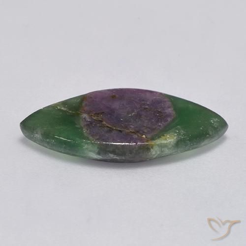 Ruby em Fuchsite Multicolorido Natural 4.54ct, Marquesa, Translúcido