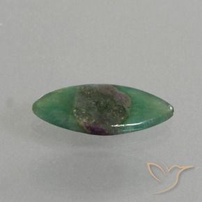 Ruby em Fuchsite Multicolorido Natural 4.95ct, Marquesa, Translúcido