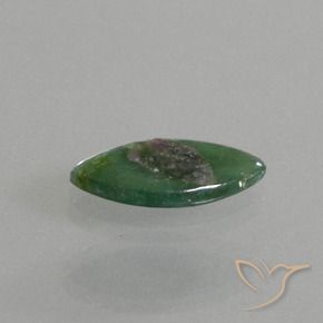 Ruby em Fuchsite Multicolorido Natural 3.20ct, Marquesa, Translúcido
