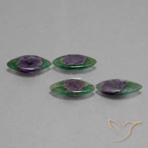 Pedras preciosas de Ruby em Fuchsite Multicolorido natural de 8.35 ct, Marquesa, Translúcido