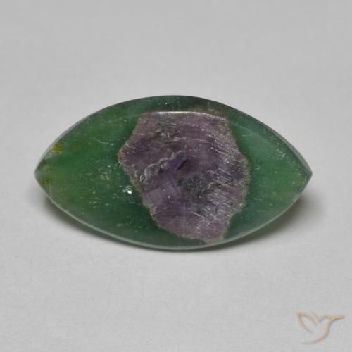 4.91ct Natural Multicolorido Ruby em Fuchsite, Marquesa, Translúcido