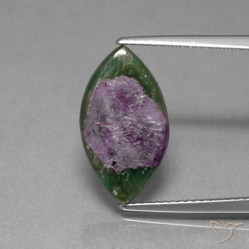 5.06ct Natural Multicolorido Ruby em Fuchsite, Marquesa, Translúcido